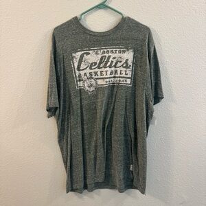 Majestic Heathered Green Celtics Basketball Tee.